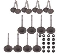 16X INTAKE EXHAUST VALVE + 16X VALVE STEM SEALS FOR AUDI A1 A3 A4 A5 A6 A7 Q5