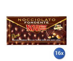 16x Multipack Cioccolata Novi Tavoletta 130 Nocciol Fondente Extra