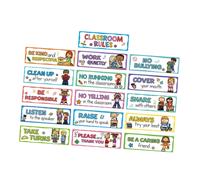 16x Poster educativi sulle regole della classe, supporti didattici per la