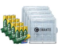 16x Varta Cell Recharge Accu AAA Micro Ni-Mh batteria 5703 Bulk + 4x Battery Box