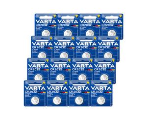 16x Varta CR2032 3V Batterie A Bottone Coin Cell Al Litio DL2032