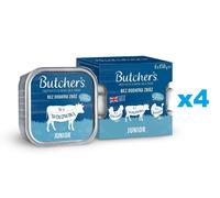 BUTCHER'S Original Junior Mix sapori paté con pollo, manzo e tacchino per cuccioli 4x150 g