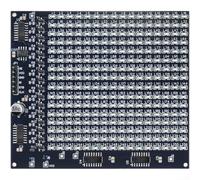 16x16 Ha Condotto L'esposizione Per Il Corredo di Saldatura di Smd Con 300 Componenti Per Pratica Di Elettronica Di Fai Da Te E Spettacolo Di Luce Automatico Di Animazione Sul Bordo Nero 9.6x8.5cm Del