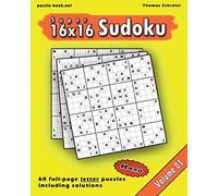 16x16 Super Sudoku: Hard 16x16 Full-page Alphabet Sudoku, Vol. 1: Volume 1