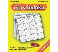 16x16 Super Sudoku: Hard 16x16 Full-page Alphabet Sudoku, Vol. 2: Volume 2