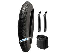 16x4.0 Bike Tire 16x4.0 Fat Tyre Built-in Steel Wire, 16 Inch Bicycle Tire and Inner Tube Set with Tires levers, Compatible with 16x4 City Bike/Mountain