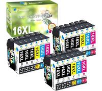 16XL Cartucce d'inchiostro Compatibili con Epson 16 XL Cartuccia, 18 Pack | Compatibili con Epson Workforce WF-2510 WF-2630 WF-2760 WF-2750 WF-2660 WF-2010 WF-2520 WF-2530 WF-2540 WF2510 WF2630 WF2010