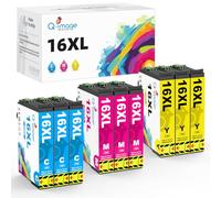 16XL Cartucce d'inchiostro compatibili per Epson WF 2760, 16 XL, per Workforce WF-2760, WF-2630, WF-2510, WF-2660, WF-2750, WF-2650, WF-2540, WF-2530, WF-2520, WF-2010 (9 pezzi)