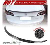 17-22 Fit For Tesla Model 3 Fastback Trunk Spoiler P Type Forge Carbon Fiber
