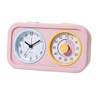 17.2x9.8x4cm Visual Learning Timer, Silent Countdown with Night Light, Time Management Tool for Preschool Elementary School Kitchen Bathroom Bedroom Potty Training Teeth Brushing (Pink)
