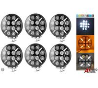 17.8cm Rotondo Luce LED X6 Bianco & Ambra DRL Pois Nebbia Lampada per Man Tgx