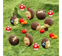 17 accessori per giardino fatato, ornamenti da giardino per esterni, mini funghi in resina, riccio, mela, fata, kit per piante in vaso, bonsai artigianali