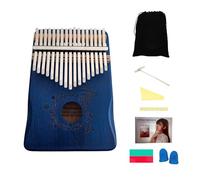 17 Chiave Piano Premium Premium Peach Blossom Wood Deer Musical Strumento musicale con una qualità del suono superiore facile da suonare per un di viaggio per principianti (Blu)
