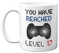17° compleanno Gamer Gift - Livello 17 Gamer Mug 17° compleanno, 17° compleanno, tazze da caffè, regalo di compleanno ragazzi ragazze, videogioco retrò, tazza novità, regali di gioco lui lei