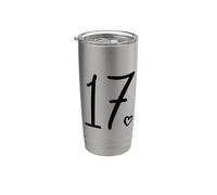 17° compleanno per ragazze diciassette numero carino 17 anni Bicchiere termico in acciaio inox doppia parete