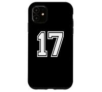 17, grafica per sport di squadra, numero diciassette, abbinata a Varsity Custodia per iPhone 11