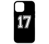 17, grafica per sport di squadra, numero diciassette, abbinata a Varsity Custodia per iPhone 12 mini