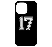 17, grafica per sport di squadra, numero diciassette, abbinata a Varsity Custodia per iPhone 14 Pro Max