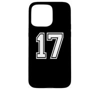 17, grafica per sport di squadra, numero diciassette, abbinata a Varsity Custodia per iPhone 15 Pro Max