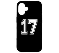 17, grafica per sport di squadra, numero diciassette, abbinata a Varsity Custodia per iPhone 16