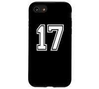 17, grafica per sport di squadra, numero diciassette, abbinata a Varsity Custodia per iPhone SE (2020) / 7 / 8