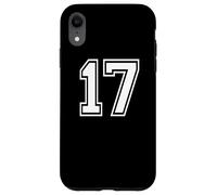 17, grafica per sport di squadra, numero diciassette, abbinata a Varsity Custodia per iPhone XR