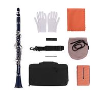 17-Key Clarinet BB Flat Con Guanti Da Trasporto Guanti Custodia Per La Pulizia Caso Di Canna 10pcs Reed Clarinetti (Color : Dark Blue)