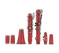 17-Key Clarinet BB Flat Con Guanti Da Trasporto Guanti Custodia Per La Pulizia Caso Di Canna 10pcs Reed Clarinetti (Color : Crimson)