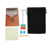 17 Key Kalimba Thumb Piano, Mahogany Portable Musical Instrument, Handcrafted 17 Key Thumb Piano with Tuning Hammer, Storage and Accessories, for and Adults