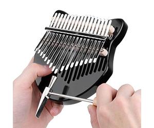 17 Key Kalimba Trasparente Fox Forme Polbice Piano Principianti Strumento Music Strumento (Nero)