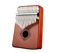 17 Keys Kalimba Thumb Piano Finger Piano Instrument Mahogany Handguard Thumb Piano(Retro Color)