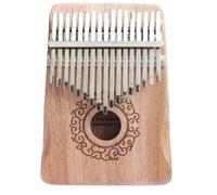 17 Keys Kalimba Thumb Piano Mahogany Body Musical Instrument Thumb Piano(Beige,B)