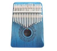 17 Keys Kalimba Thumb Piano Mahogany Body Musical Instrument Thumb Piano(Blue,B)