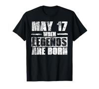 17 maggio quando nascono le leggende compleanno di maggio Maglietta