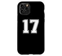 17 Numero diciassette, grafica per sport di squadra, abbinamento universitario Custodia per iPhone 11 Pro