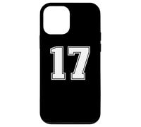 17 Numero diciassette, grafica per sport di squadra, abbinamento universitario Custodia per iPhone 12 mini