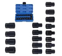 17 Pari E Tipo Socket Set Strumento Manuale 1/2 "3/8" Discera La Manica Della Chiave Per Utensili Per La Sospensione Multifunzionale