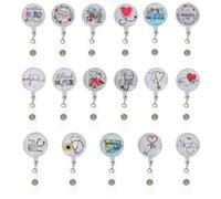 17 Pcs Bobina Porta Badge Per L'assistenza Infermieristica Clip Distintivo