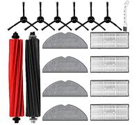 17 pezzi accessori per robot aspirapolvere Roborock S8 Pro Ultra con 2 spazzole principali, 4 panni 4 filtri, 6 spazzole laterali, 1 spazzola per la pulizia