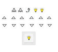 17 pezzi adesivi interruttore luce campana simboli (R23/19/4)