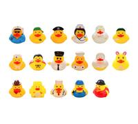 17 pezzi di gomma da bagno anatre colorate in gomma per Jeep Ducking Float Bath, simpatico giocattolo per baby shower, accessori per feste di compleanno