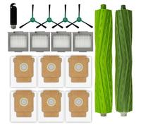 17 pezzi di ricambio accessori per iRobot Roomba Plus 504 Vac, per iRobot Roomba Max 705 Vac Robot aspirapolvere, 2 spazzole a rullo, 4 filtri Hepa, 6 sacchetti per la polvere, 4 spazzole laterali