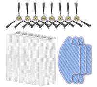 (17 Pezzi) M210 Ricambi Compatibili con Robot Aspirapolvere Lefant M210B, M213S, M210S, M210, M213, OKP Life K2, K3, K3A, K4, K5, 6 Filtri, 8 Spazzole Laterali, 3 Panni per Mocio, Kit di Accessori