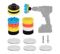 (17 Pezzi) Platorello per Trapano 80Mm, Kit Lucidatura Auto, Tamponi Lucidatura