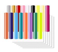 17 pezzi Smart Vinyl Permanent for Cricut Explore 3/Maker 3, Smart Adhesive Vinyl Permanent with 6 Transferfolie Vinile Plotter Autoadesivo Rimovibile Vinile per Tazze, Striscioni, Decorazione