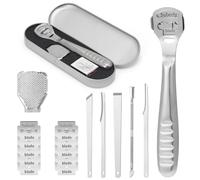 17 Pezzi Taglia Calli Piedi Professionali, Kit Per Calli E Duroni Con 10 Lame Di Ricambio, Togli Calli Piedi, Duroni Piedi Rimozione In Acciaio Inossidabile (Argento)
