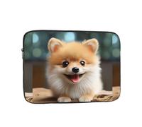 17 Pollice Borsa Del Manicotto Del Computer Portatile Impermeabile Antiurto Sacchetto Del Computer Carino Poco Pomerania Pelle Borse Leggero Tablet Custodia Da Trasporto
