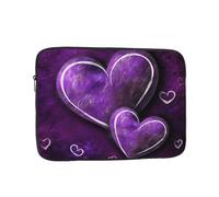 17 Pollice Borsa Del Manicotto Del Computer Portatile Impermeabile Antiurto Sacchetto Del Computer Cuori Viola Borse Della Pelle Leggero Tablet