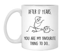 17 Tazza per l"anniversario dell"anno per lui e lei, Tazza per il 17° anniversario di matrimonio per marito e moglie, 17Th Year Incontri Anniversary Cup, You're My Favorite Thing To Do Mug 325 ml
