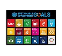 17 UN Sustainable Development Goals SDGs Poster Climate Action Equality Education Chart for Classroom Office Wall Art Decor(Framed,12X18inch(30X45cm))